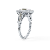 Emerald ClusterLab Grown Diamond Engagement Ring