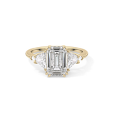 Emerald Cluster Lab Grown Diamond Engagement Ring