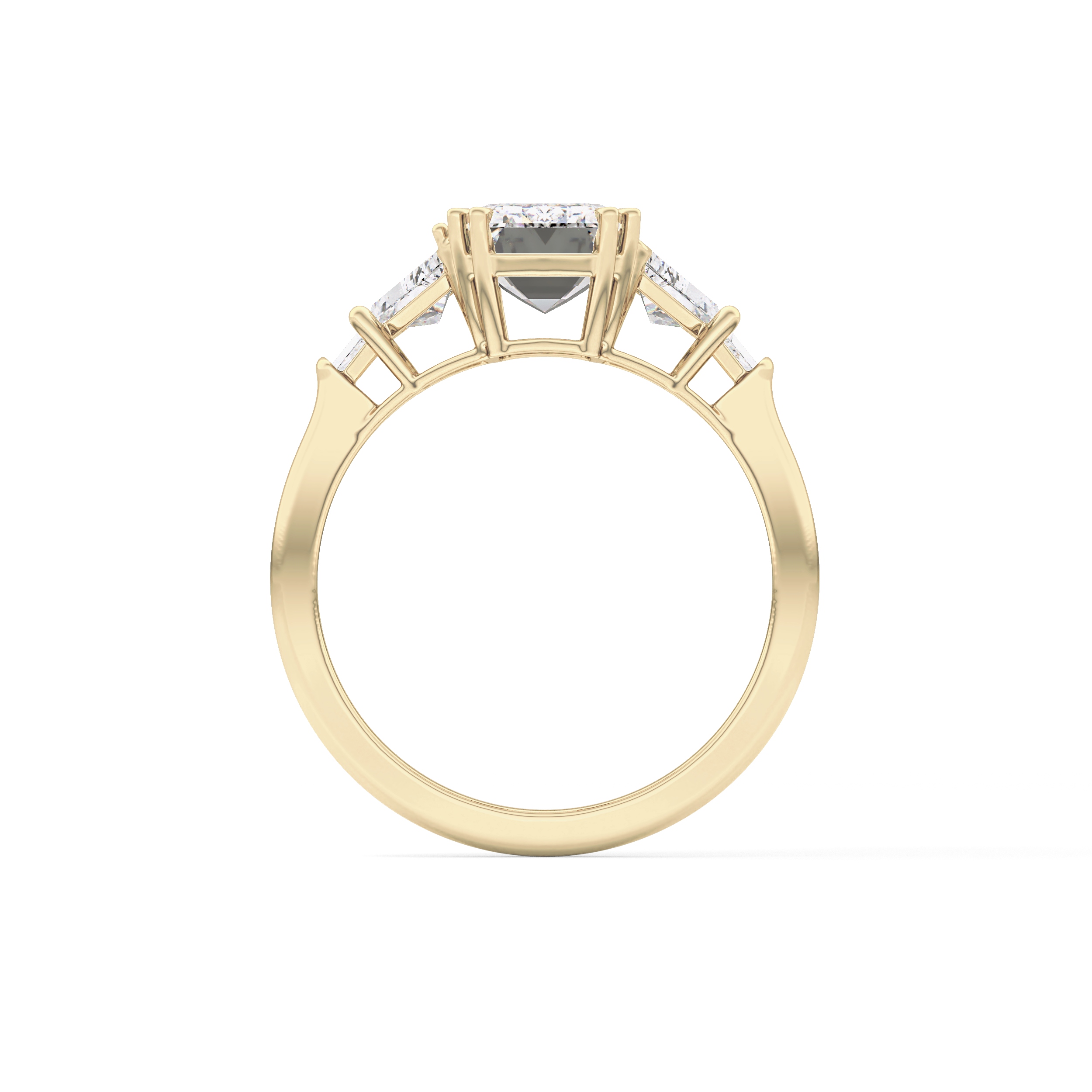 Emerald Cluster Lab Grown Diamond Engagement Ring