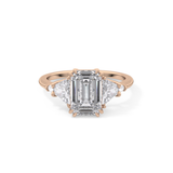 Emerald Cluster Lab Grown Diamond Engagement Ring