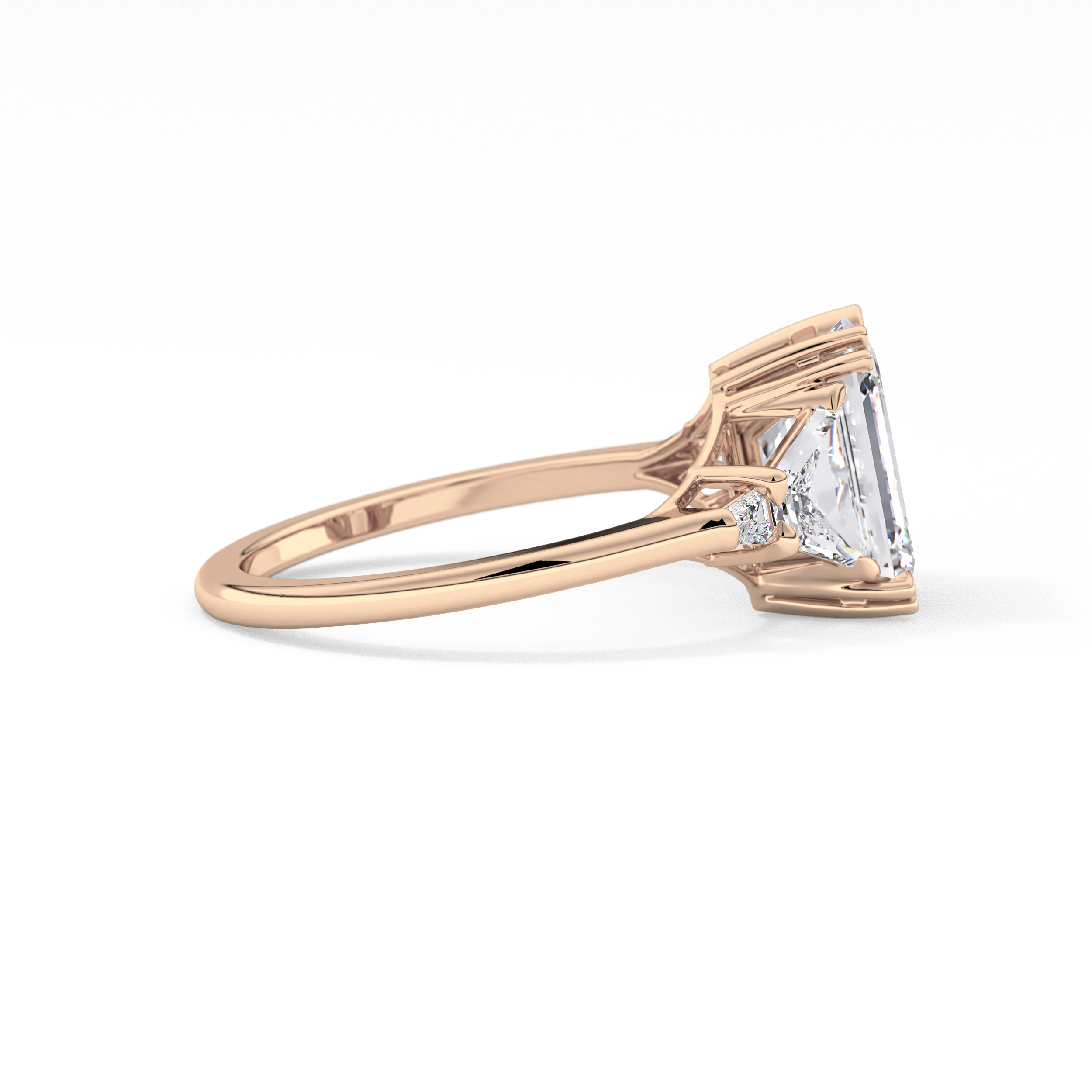 Emerald Cluster Lab Grown Diamond Engagement Ring