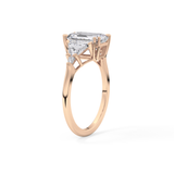 Emerald Cluster Lab Grown Diamond Engagement Ring