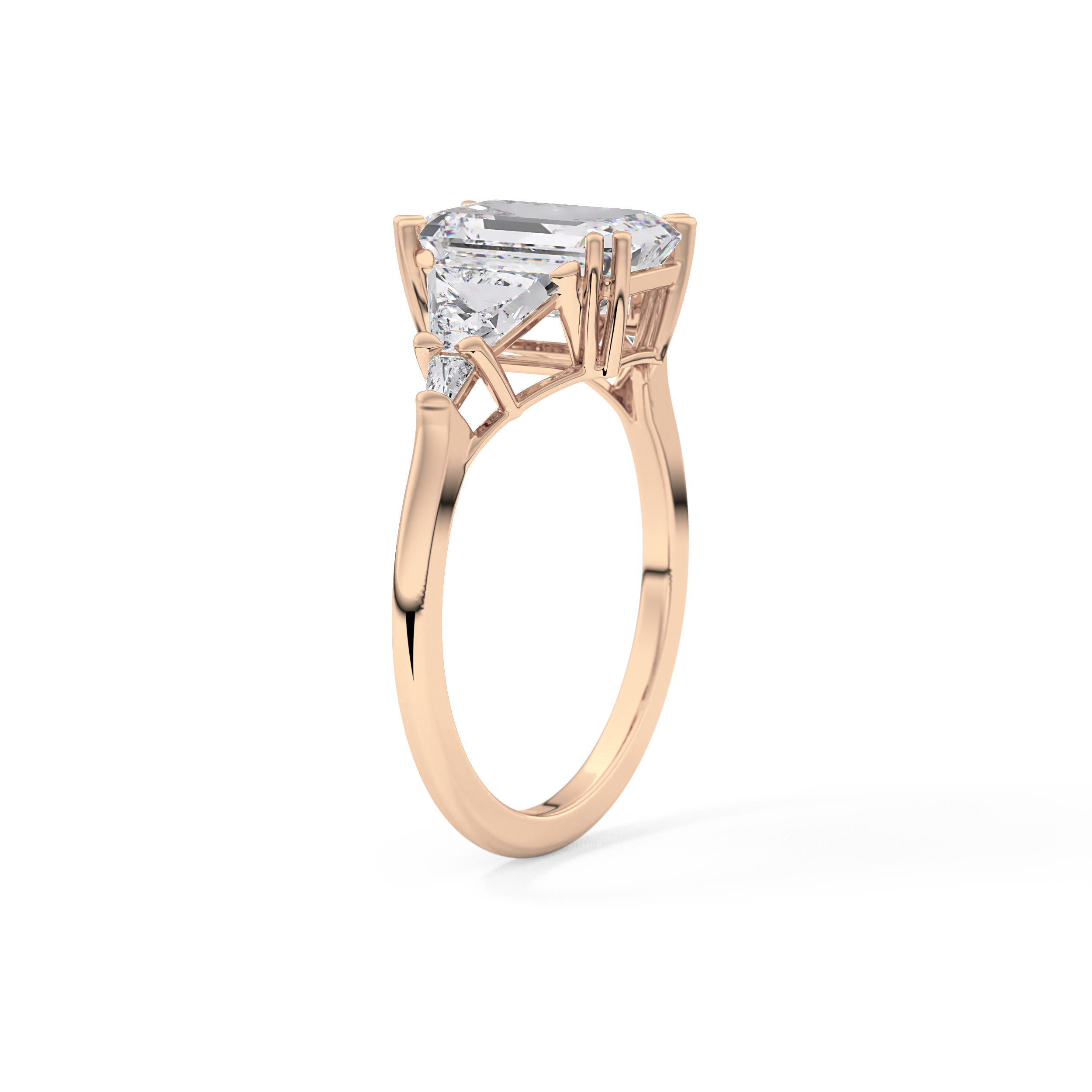 Emerald Cluster Lab Grown Diamond Engagement Ring