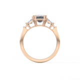 Emerald Cluster Lab Grown Diamond Engagement Ring