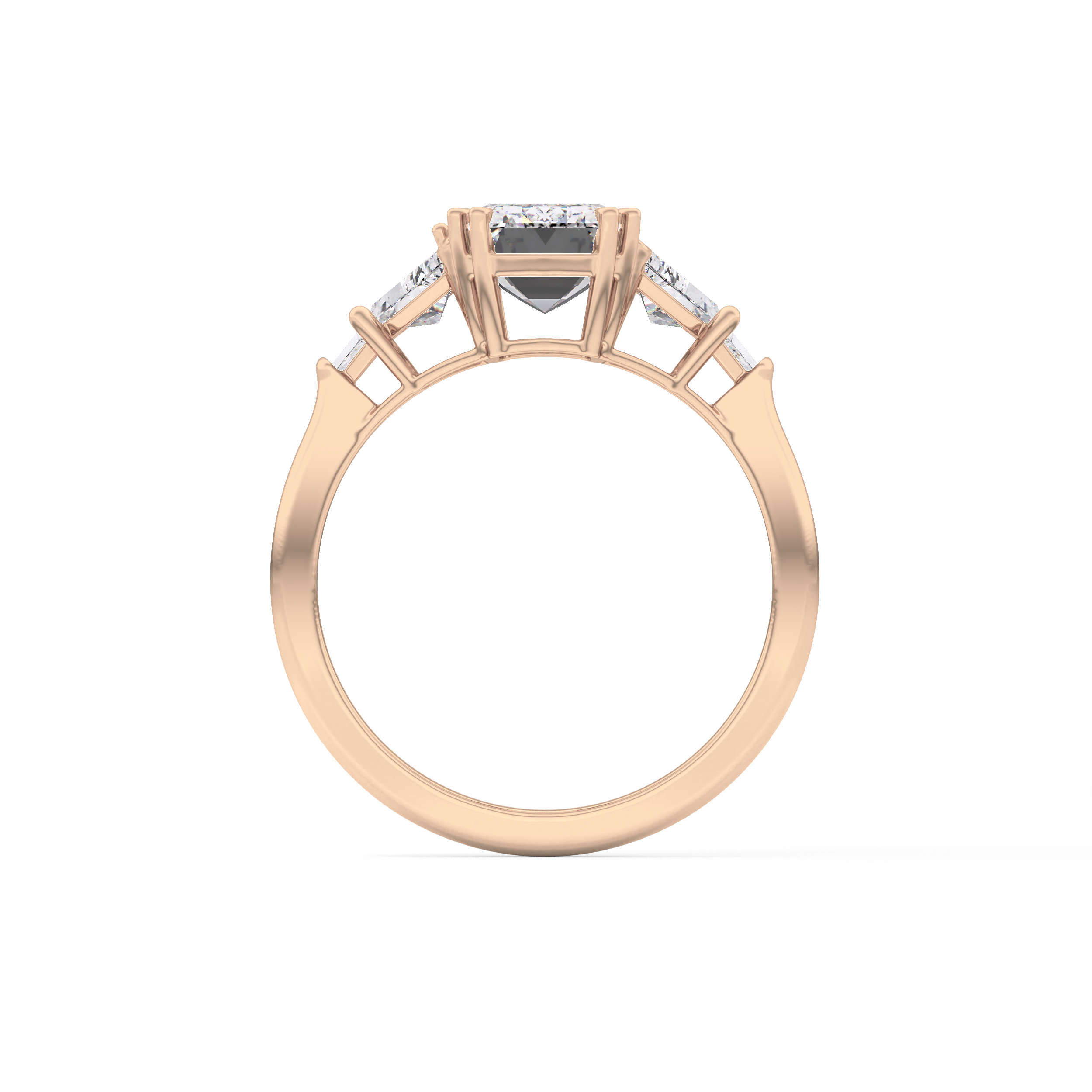 Emerald Cluster Lab Grown Diamond Engagement Ring