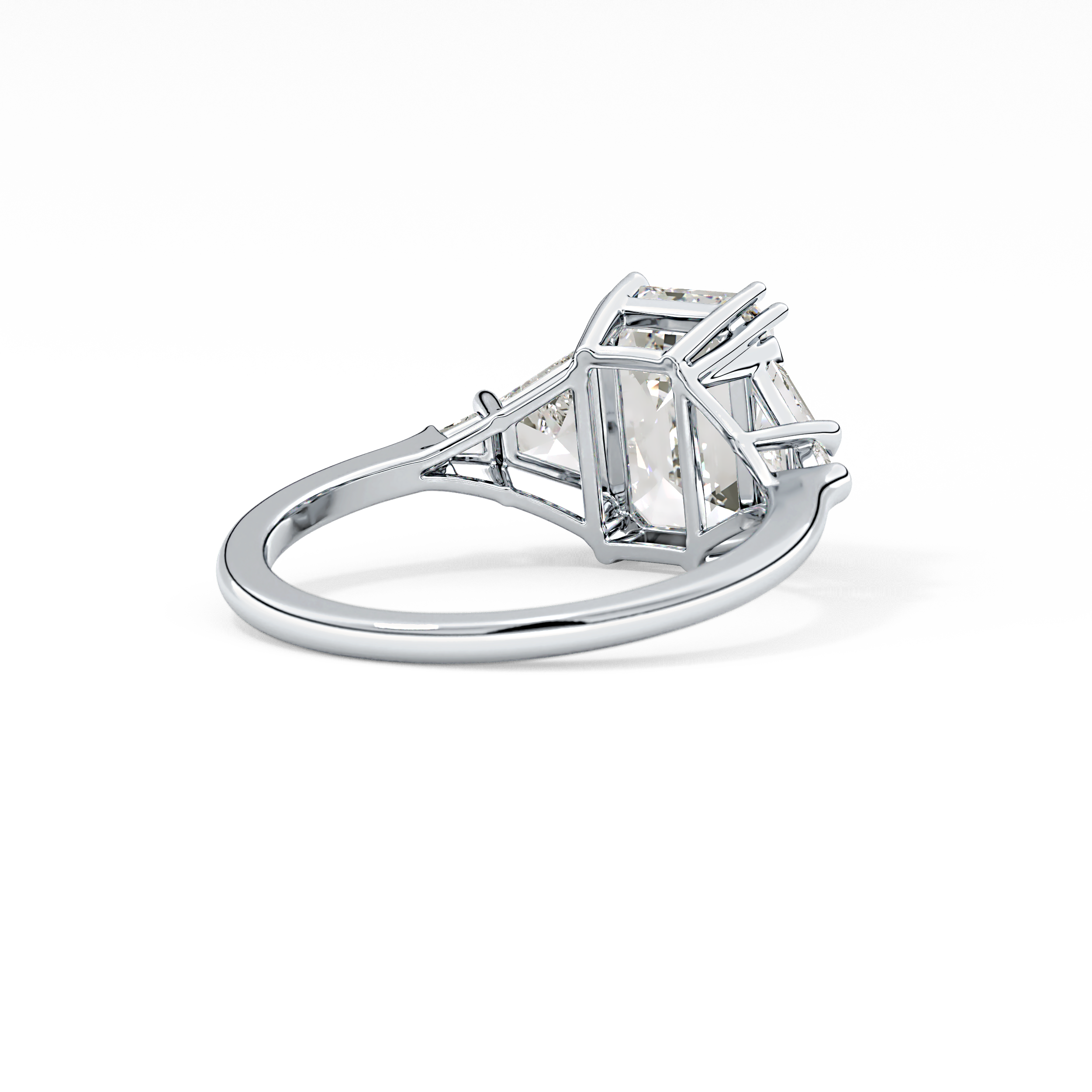 Emerald Cluster Lab Grown Diamond Engagement Ring