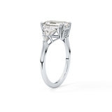 Emerald Cluster Lab Grown Diamond Engagement Ring