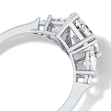 Emerald Cluster Lab Grown Diamond Engagement Ring