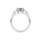 Emerald Cluster Lab Grown Diamond Engagement Ring