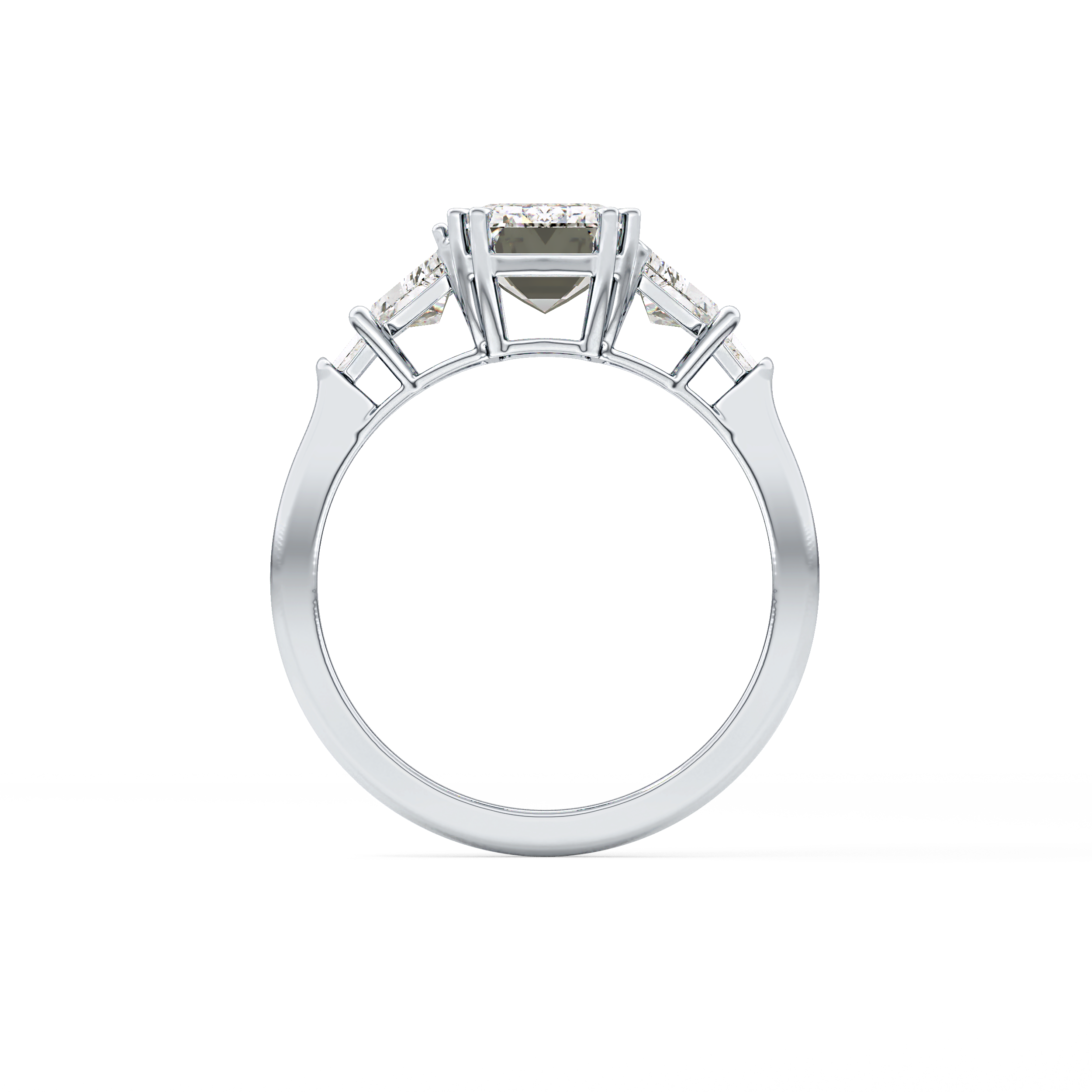 Emerald Cluster Lab Grown Diamond Engagement Ring