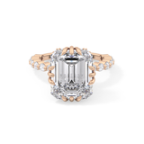 Emerald Hidden Halo & Pave Lab Grown Diamond Engagement Ring