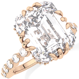 Emerald Hidden Halo & Pave Lab Grown Diamond Engagement Ring