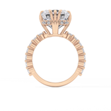 Emerald Hidden Halo & Pave Lab Grown Diamond Engagement Ring