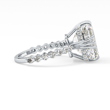 Emerald Hidden Halo & Pave Lab Grown Diamond Engagement Ring