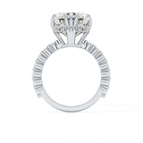 Emerald Hidden Halo & Pave Lab Grown Diamond Engagement Ring