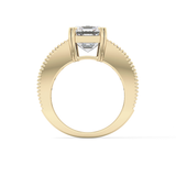 Emerald Channel Pave Lab Grown Diamond Engagement Ring