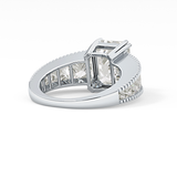 Emerald Channel Pave Lab Grown Diamond Engagement Ring