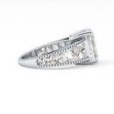 Emerald Channel Pave Lab Grown Diamond Engagement Ring