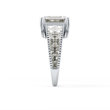 Emerald Channel Pave Lab Grown Diamond Engagement Ring
