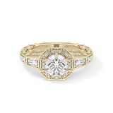 Round Cluster Lab Grown Diamond Engagement Ring