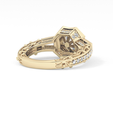 Round Cluster Lab Grown Diamond Engagement Ring