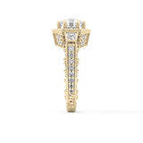 Round Cluster Lab Grown Diamond Engagement Ring