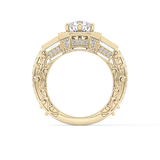 Round Cluster Lab Grown Diamond Engagement Ring