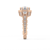 Round Cluster Lab Grown Diamond Engagement Ring