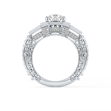Round Cluster Lab Grown Diamond Engagement Ring