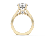 Round Split Shank & Pave Lab Grown Diamond Engagement Ring