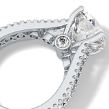Round Split Shank & Pave Lab Grown Diamond Engagement Ring