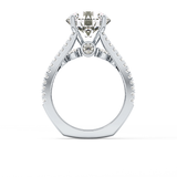 Round Split Shank & Pave Lab Grown Diamond Engagement Ring