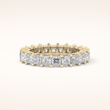 3.83 TCW Princess Shaped Moissanite Full Eternity Wedding Band