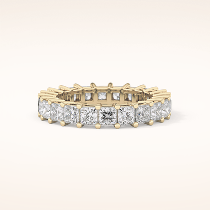 3.83 TCW Princess Shaped Moissanite Full Eternity Wedding Band