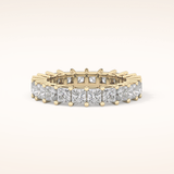3.83 TCW Princess Shaped Moissanite Full Eternity Wedding Band