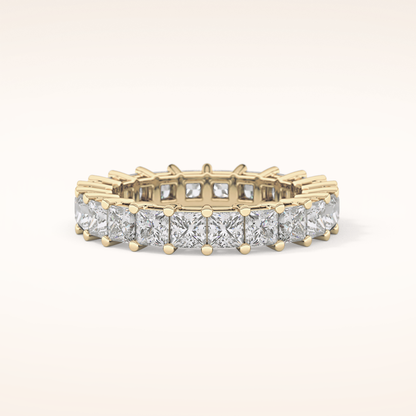 3.83 TCW Princess Shaped Moissanite Full Eternity Wedding Band