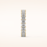 3.83 TCW Princess Shaped Moissanite Full Eternity Wedding Band