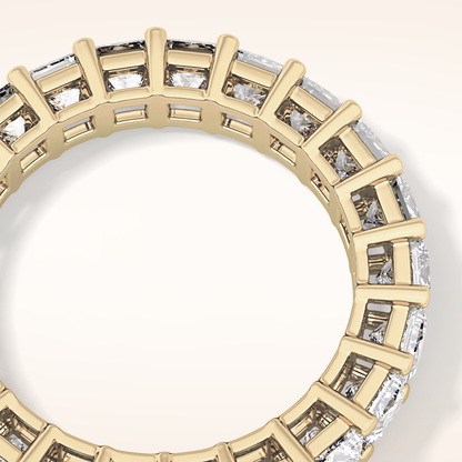 3.83 TCW Princess Shaped Moissanite Full Eternity Wedding Band