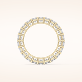 3.83 TCW Princess Shaped Moissanite Full Eternity Wedding Band