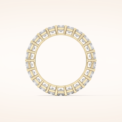 3.83 TCW Princess Shaped Moissanite Full Eternity Wedding Band