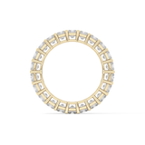 Full Eternity Wedding Band with 3.83 TCW Princess Cut Moissanite – Yellow, White, or Rose Gold