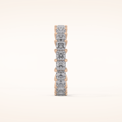 3.83 TCW Princess Shaped Moissanite Full Eternity Wedding Band