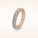 3.83 TCW Princess Shaped Moissanite Full Eternity Wedding Band