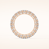 3.83 TCW Princess Shaped Moissanite Full Eternity Wedding Band