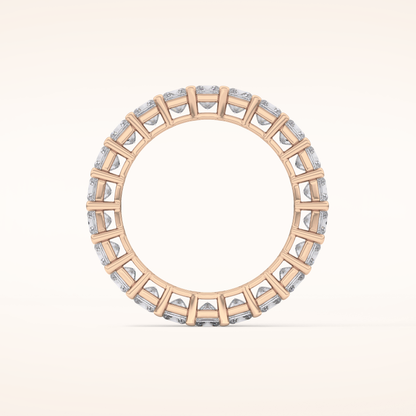 3.83 TCW Princess Shaped Moissanite Full Eternity Wedding Band