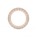 Full Eternity Wedding Band with 3.83 TCW Princess Cut Moissanite – Yellow, White, or Rose Gold