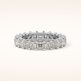 3.83 TCW Princess Shaped Moissanite Full Eternity Wedding Band