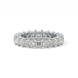 Full Eternity Wedding Band with 3.83 TCW Princess Cut Moissanite – Yellow, White, or Rose Gold