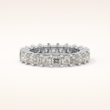3.83 TCW Princess Shaped Moissanite Full Eternity Wedding Band
