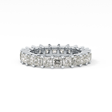 Full Eternity Wedding Band with 3.83 TCW Princess Cut Moissanite – Yellow, White, or Rose Gold